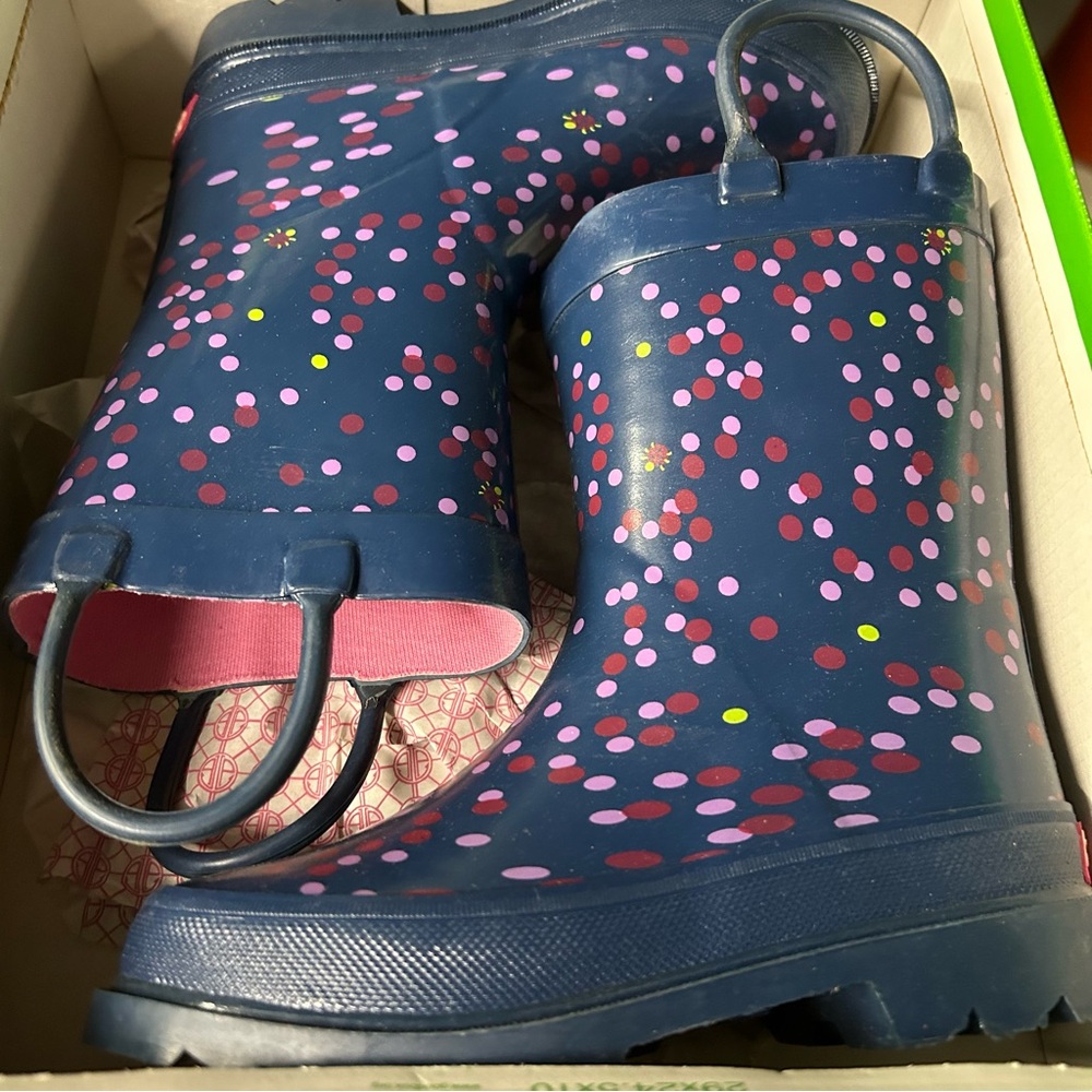 Lilly Pulitzer Kids Swellie Pull On Rain Boots Navy New In Box